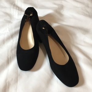 New Everlane Day Heel, Black Suede, Size 9.5